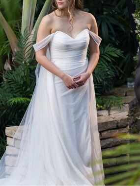 $1749 Stella York Size 10 Sparkly Long Wedding Dress *No Alterations*